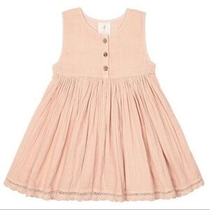 SPELL & The Little Gypsies Ava Botanically Dyed Cotton Sleeveless‎ Dress Rose 3Y